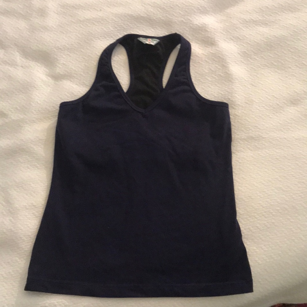 Navy blue high quality workout/yoga top.
